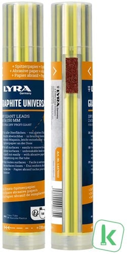 LYRA DRY GIANT Stiftjes Zwart 12 Stuks (4B) (4479102) (Koker 12 stuks) (Koker 12 stuks)