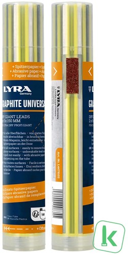 LYRA DRY GIANT Stiftjes Zwart 12 Stuks (4B) (4479102) (Koker 12 stuks)