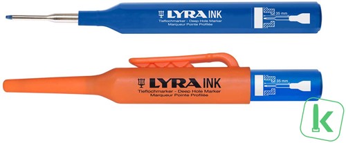 LYRA INK Merkstift / Diepgatstift Voor Diepe Gaten - Kleur Blauw (4480051)