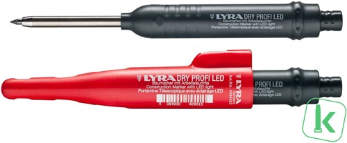 LYRA DRY Profi Markeerpotlood Grafiet Met Ledlampje - Inclusief Holster 