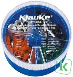Klauke (ST 32 B)  Assortiment / Strooidoos Adereindhulzen 4 - 16mm Geïsoleerd (Box 100 stuks)