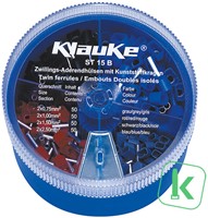 Klauke (ST 15 B)  Assortiment / Strooidoos Twin - Adereindhulzen 0,75 - 2,5mm Geïsoleerd (Box 200 stuks)