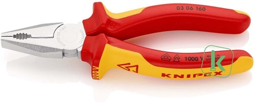 KNIPEX (03 06 160) Combi Tang Grijptang / Zijsnijtang VDE 160 mm