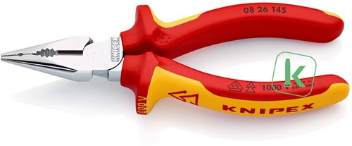 KNIPEX (08 26 145) Spitse Combi Tang Grijptang / Zijsnijtang VDE 145 mm 