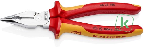 KNIPEX (08 26 185) Spitse Combi Tang Grijptang / Zijsnijtang VDE 185 mm
