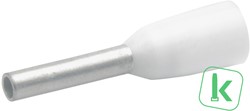 Klauke (469/8)  Adereindhuls 0,5mm Geïsoleerd / Hulslengte 8 mm Wit (Zak 100 stuks)