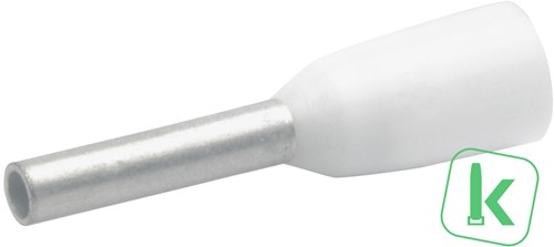 Klauke (469/8) Adereindhuls 0,5mm² Geïsoleerd / Hulslengte 8 mm Wit (Zak 100 stuks)