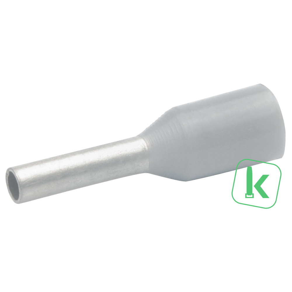 Klauke (470/8) Adereindhuls 0,75mm² Geïsoleerd / Hulslengte 8 mm Grijs (Zak 100 stuks)