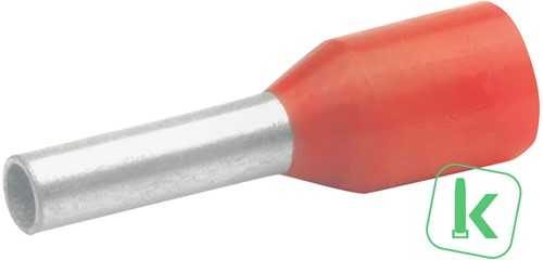 Klauke (476/12) Adereindhuls 10mm² Geïsoleerd / Hulslengte 12 mm Rood (Zak 100 stuks)