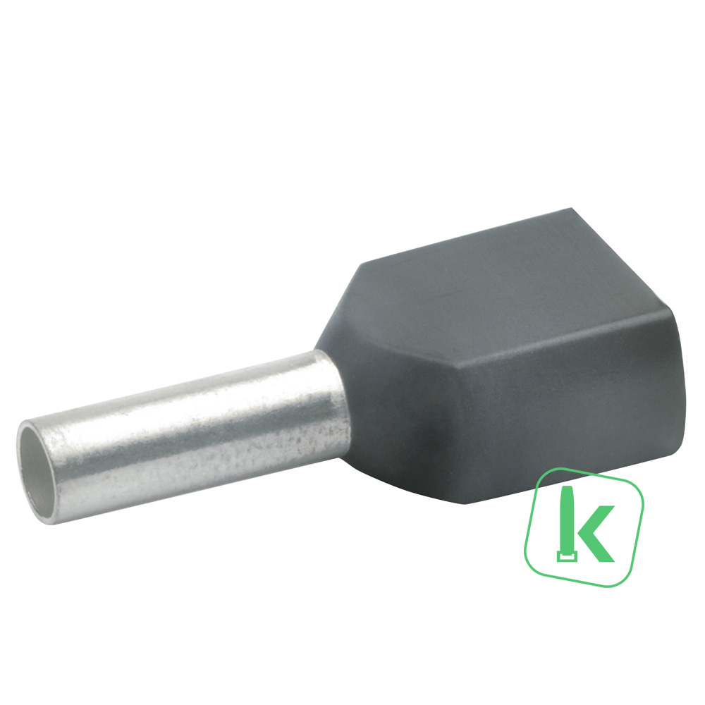 Klauke (872/8) Twin - Adereindhuls 1,5mm² Geïsoleerd / Hulslengte 8 mm Zwart (Zak 100 stuks)