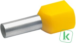 Klauke (875/14) Twin - Adereindhuls 6mm Geïsoleerd / Hulslengte 14 mm Geel (Zak 100 stuks) (Zak 100 stuks)