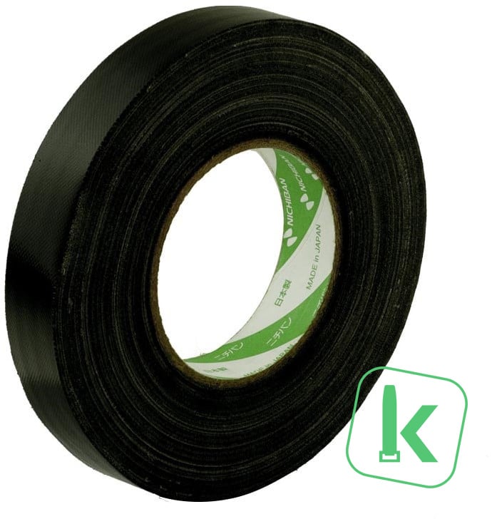 Nichiban gaffer tape Type 1200 - 50 mm breed Zwart UV bestendig (Rol 50 meter)