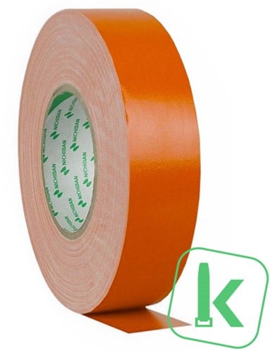 Nichiban gaffer tape Type 1200 - 50 mm breed Oranje (Rol 50 meter)