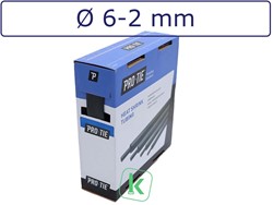 Krimpkous met Lijm 6-2 mm Zwart UV Dunwandig krimpverhouding 3:1 (Box 6 meter)