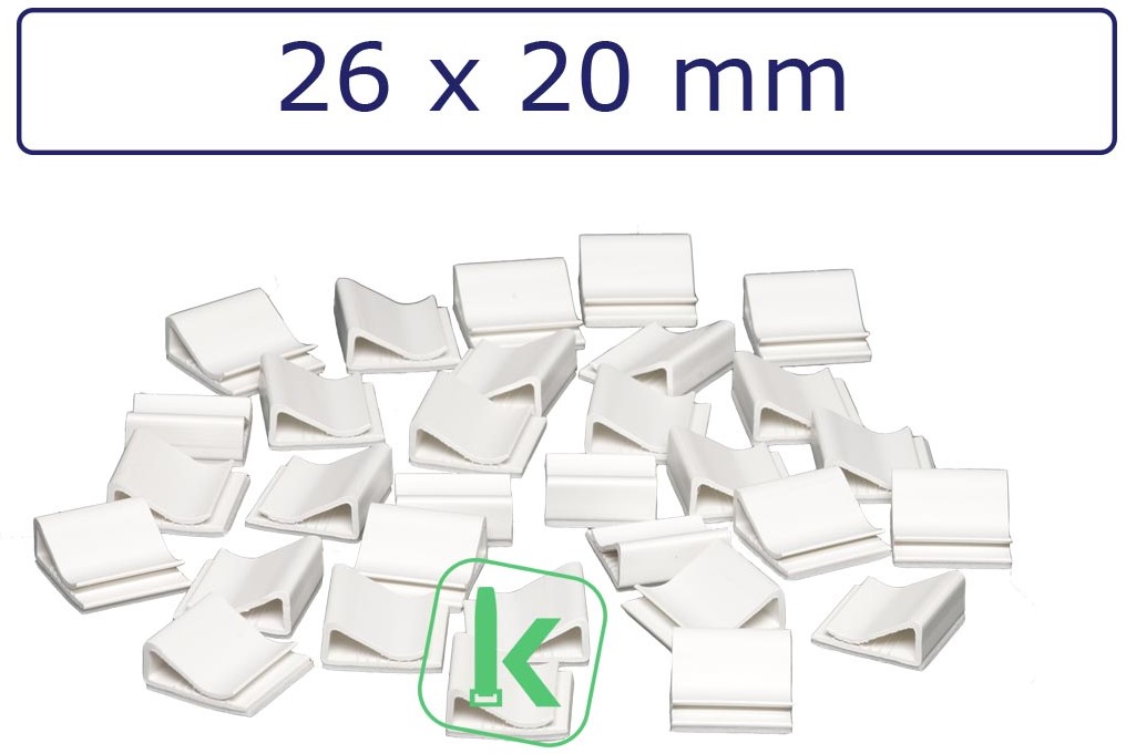 Futheda 20 stuks sterke zelfklevende kleine kabelclips kabeldruppel draadhouder, duurzame montage-ronde kunststof koord management organizer klemmen voor bureaumuur thuiskantoor (zwart