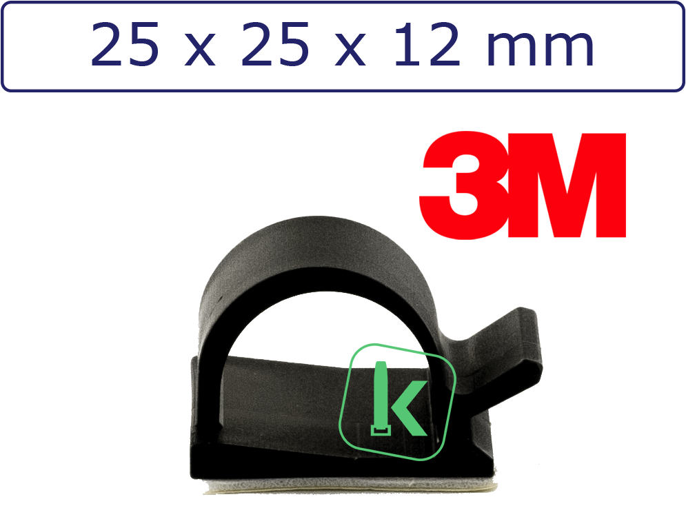 100 stuks zelfklevende kabelclips zwart - ronde kabelhouders voor