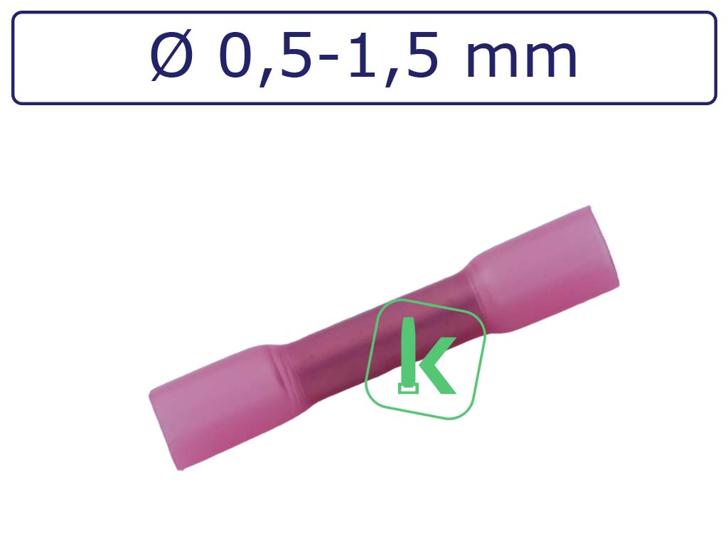 Stootverbinder met Krimpkous met Lijm Rood 0,5-1,5 Rood (Zak 100 stuks) - PRO-TIE®