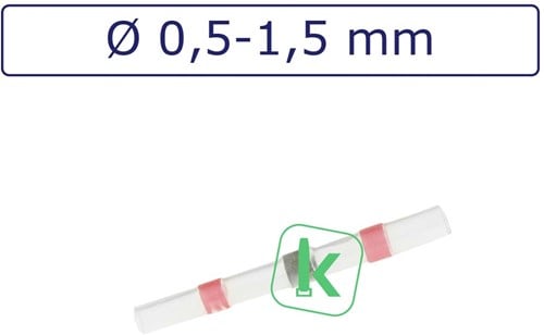 Stootverbinder Soldeertin en Krimpkous Lijm 0,5-1,5 Rood (Zak 100 stuks)