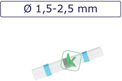 Stootverbinder Soldeertin en Krimpkous Lijm 1,5-2,5 Blauw (Zak 100 stuks)