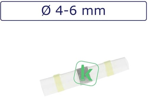 Stootverbinder Soldeertin en Krimpkous Lijm 4-6 Geel (Zak 100 stuks)