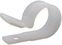 Buisklemmen, Bevestigingsbeugels, P-Clamp / Clip - Nylon (PA6,6) Schroefbaar Bundel diameter max. 10,80mm Wit / Naturel (Zak 100 stuks)-2