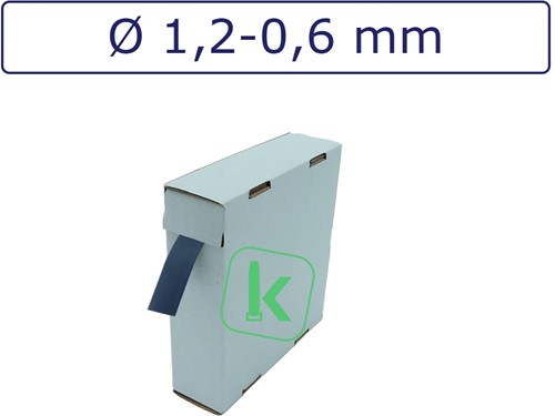 Krimpkous 1,2-0,6 mm Blauw Dunwandig Krimpverhouding 2:1 (Box 15 meter)