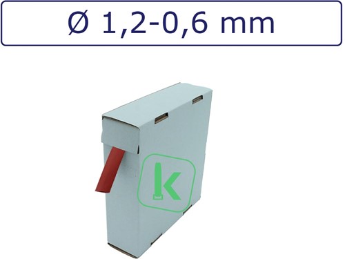 Krimpkous 1,2-0,6 mm Rood Dunwandig krimpverhouding 2:1 (Box 15 meter)