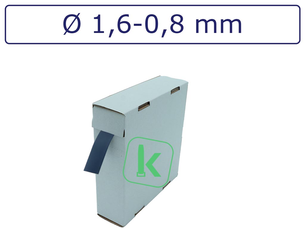 Krimpkous Blauw 1,6-0,8 mm Blauw Dunwandig krimpverhouding 2:1 (Box 15 meter) - PRO-TIE®