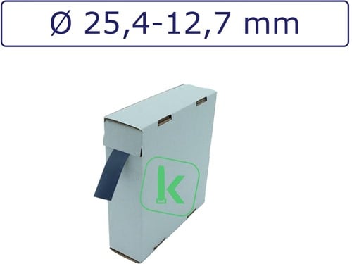 Krimpkous 25,4-12,7 mm Blauw Dunwandig krimpverhouding 2:1 (Box 3 meter)