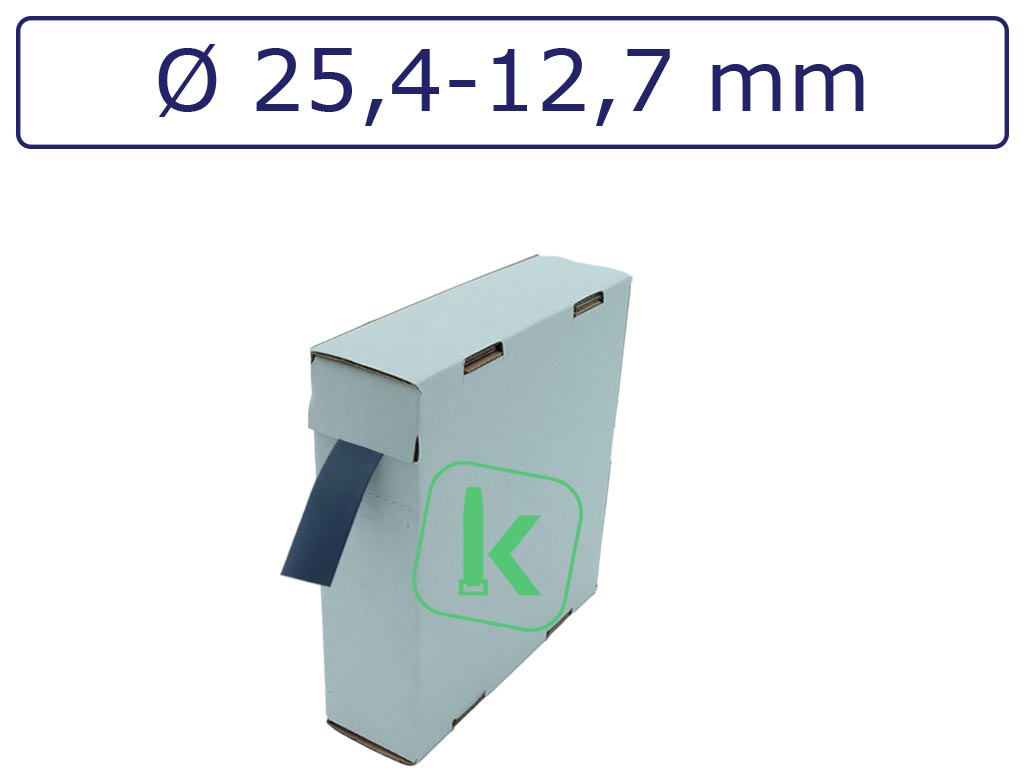 Krimpkous Blauw 25,4-12,7 mm Blauw Dunwandig krimpverhouding 2:1 (Box 3 meter) - PRO-TIE®