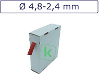 Krimpkous 4,8-2,4 mm Rood Dunwandig krimpverhouding 2:1 (Box 12 meter)