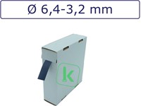 Krimpkous 6,4-3,2 mm Blauw Dunwandig krimpverhouding 2:1 (Box 10 meter)