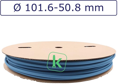 Krimpkous 102-50,8 mm Blauw Dunwandig krimpverhouding 2:1 (Rol 15 meter)