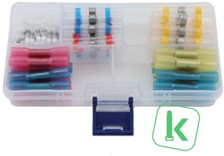 Assortimentsdoos Stootverbinders Krimpkous met Lijm + Soldeerstootverbinders Mix ( Box 85 stuks )