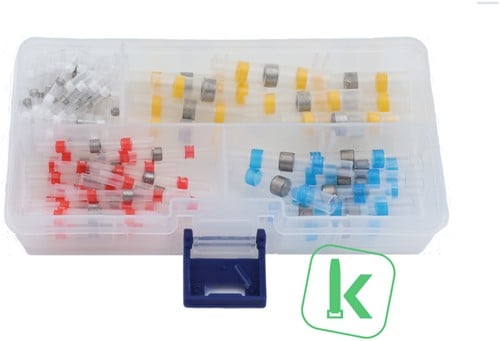 Assortimentsdoos Stootverbinder Soldeertin + Krimpkous met  Lijm ( 95 stuks )
