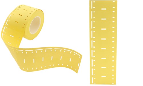 Kabelmarkering Printbaar -identificatie tags / PUR Tags 75 x 15mm Geel (Rol 1.000 stuks)-2