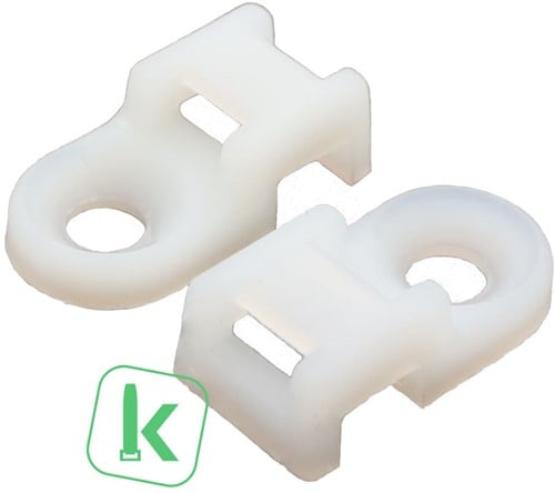 SchroefOog 19 x 10 mm Wit naturel (Zak 100 stuks)