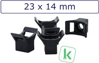 Schroefzadels/Bevestigingsvoeten Y-Houder 23 x 14 mm Zwart UV bestendig (Zak 100 stuks)