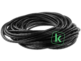 Spiraalband kabelslang - 12mm / 10m / zwart