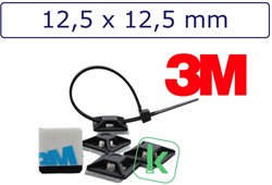 3M Plakzadels 12,5 x 12,5 mm Zwart UV bestendig (Zak 100 stuks)
