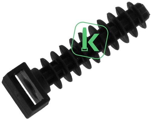 Kabelbinder, tyrap muurplug 8 x 38 mm Zwart UV bestendig (Zak 100 stuks)