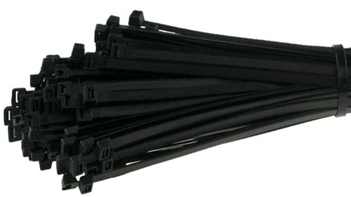 Tyraps, kabelbinders Speciaal UV ++ bestendig 370 x 4,8 mm Zwart (Zak 100 stuks)-2