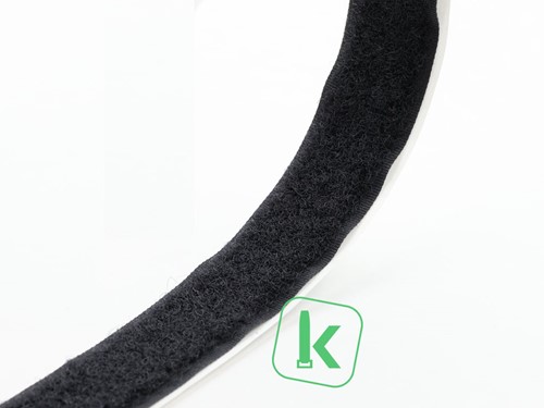 VELCRO® - Klittenband Enkelzijdig Lusdeel met lijmlaag, 25mm Zwart Rol 25 meter