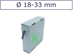 Vlechtkous, beschermkous 18-33 mm bundel capaciteit Grijs (Box 6 meter)