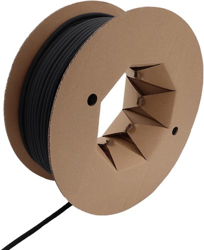 Zelfsluitende Beschermkous Polyester 5-6 mm Zwart UV bestendig (Rol 100 meter)-2