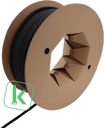 Zelfsluitende Beschermkous Polyester 5-6 mm Zwart UV bestendig (Rol 100 meter)