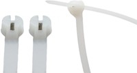 PRO-TIE® Premium Tyraps, kabelbinders met stalen RVS 316 sluiting 200 x 4,8 mm Wit naturel (Zak 100 stuks)-2