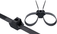 Tyraps, kabelbinders Met Schroefgat en Dubbele Sluitkop / Double Loop Cable Ties With Mounting Hole 340 x 13 mm Zwart UV-Bestendig (Zak 50 stuks)-2
