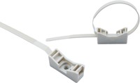 Tyraps, kabelbinders met Schroefzadel/Bevestigingsvoet 285 x 7,8 mm Grijs (Zak 100 stuks)-2