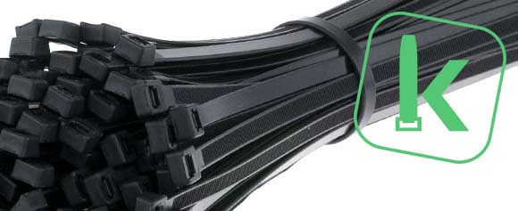  zwarte kabelbinders, tie-wraps 